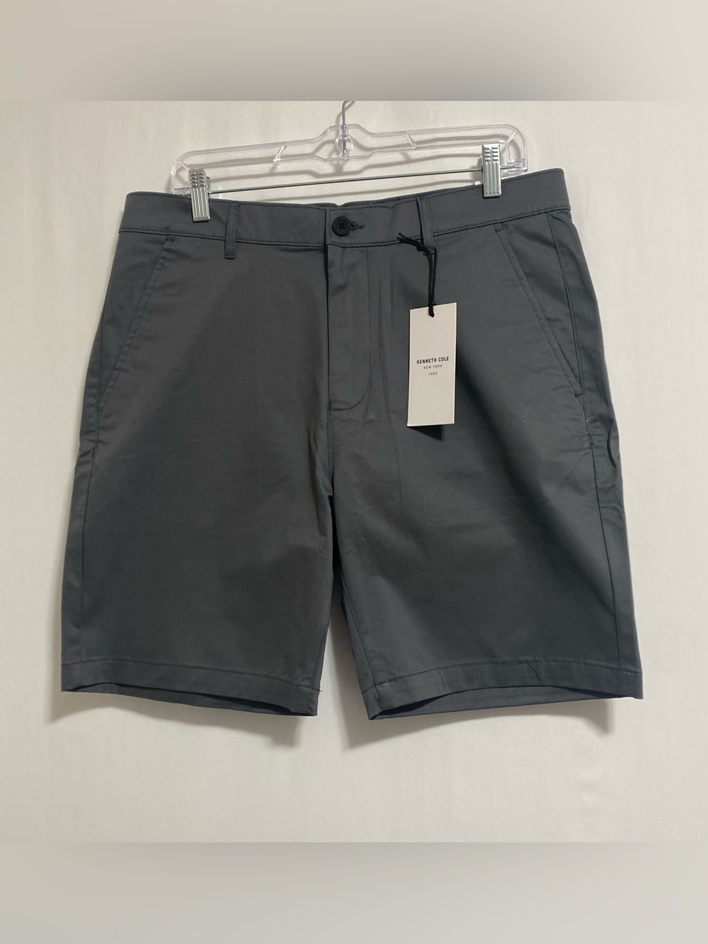 Kenneth Cole Slate Gray Flat Front Men’s Shorts